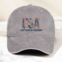 250-Years-Of-Freedom-Faux-Pattern-Flag-Personalized-Cap-1