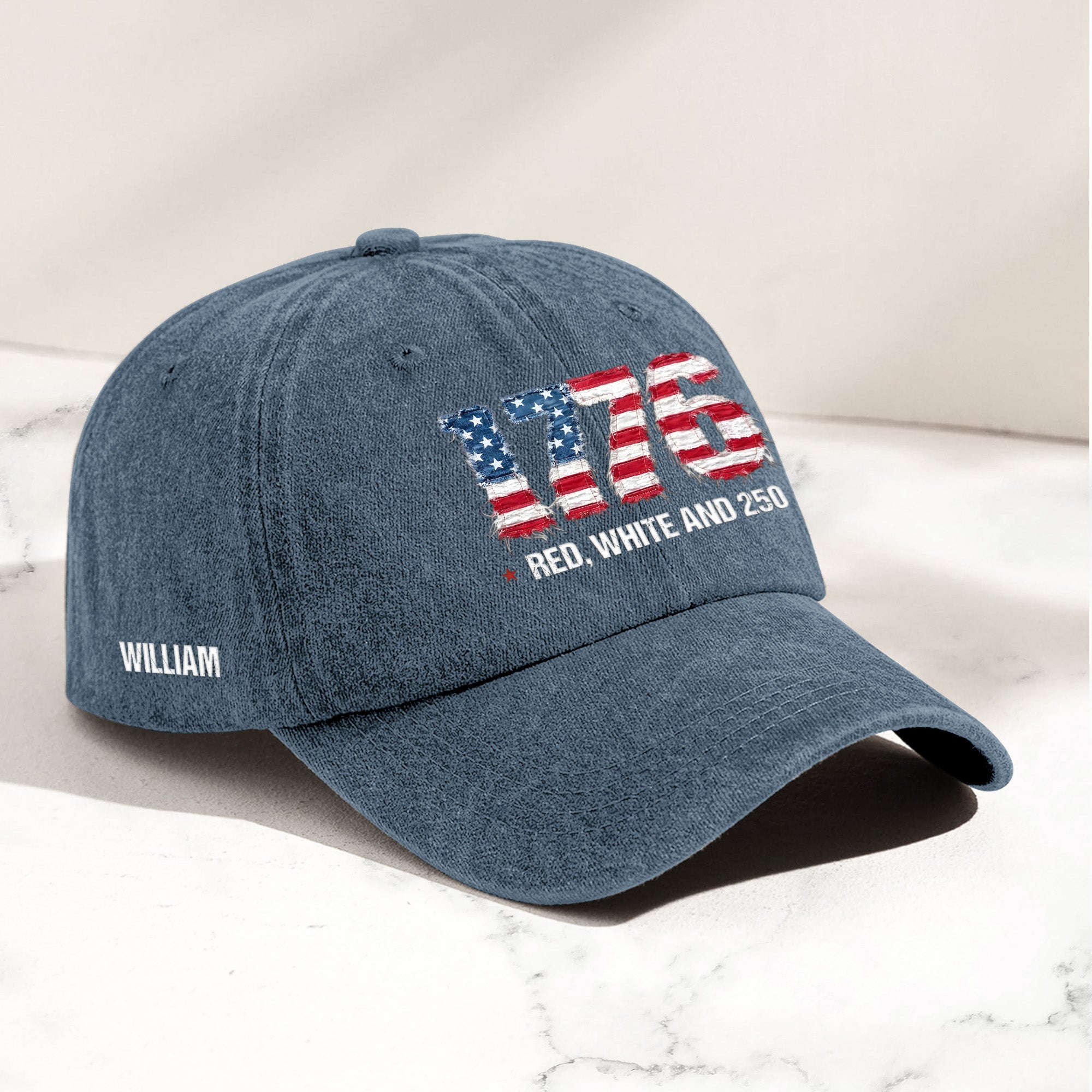 250-Years-Of-Freedom-Faux-Pattern-Flag-Personalized-Cap-2