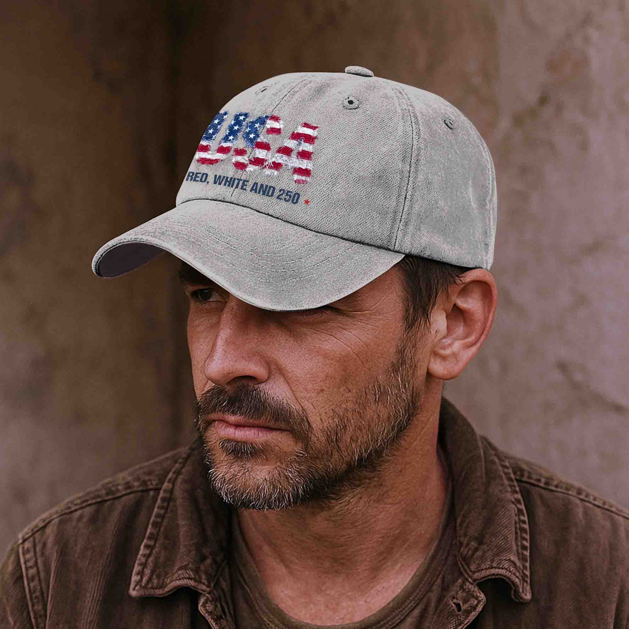 250-Years-Of-Freedom-Faux-Pattern-Flag-Personalized-Cap-4
