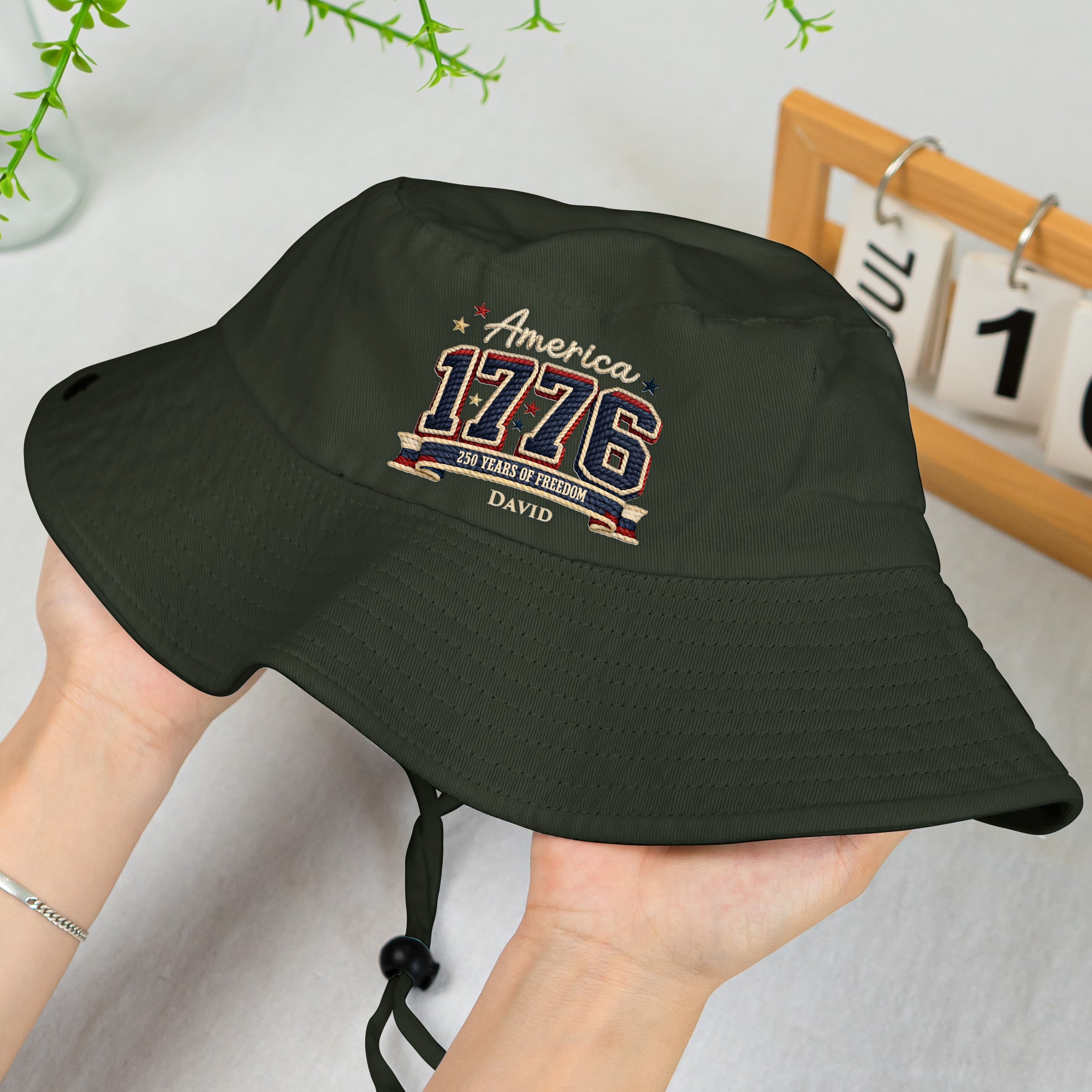 250-Years-Of-Freedom-Faux-Pattern-Personalized-Bucket-Hat-4