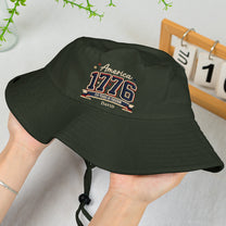 250-Years-Of-Freedom-Faux-Pattern-Personalized-Bucket-Hat-4
