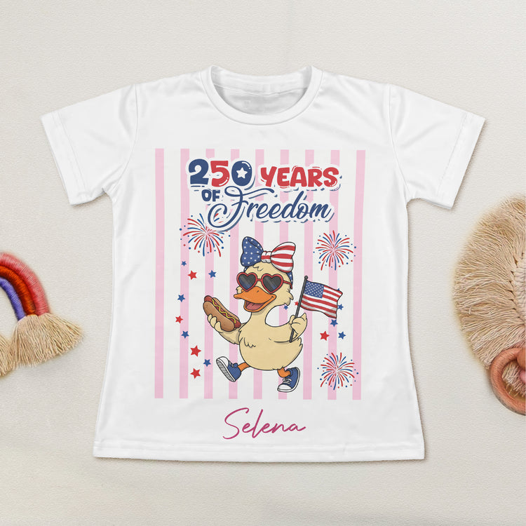 250-Years-Of-Freedom-Kids-Custom-Name-Patriotic-Goose-Personalized-Kids-Clothing-Set-3