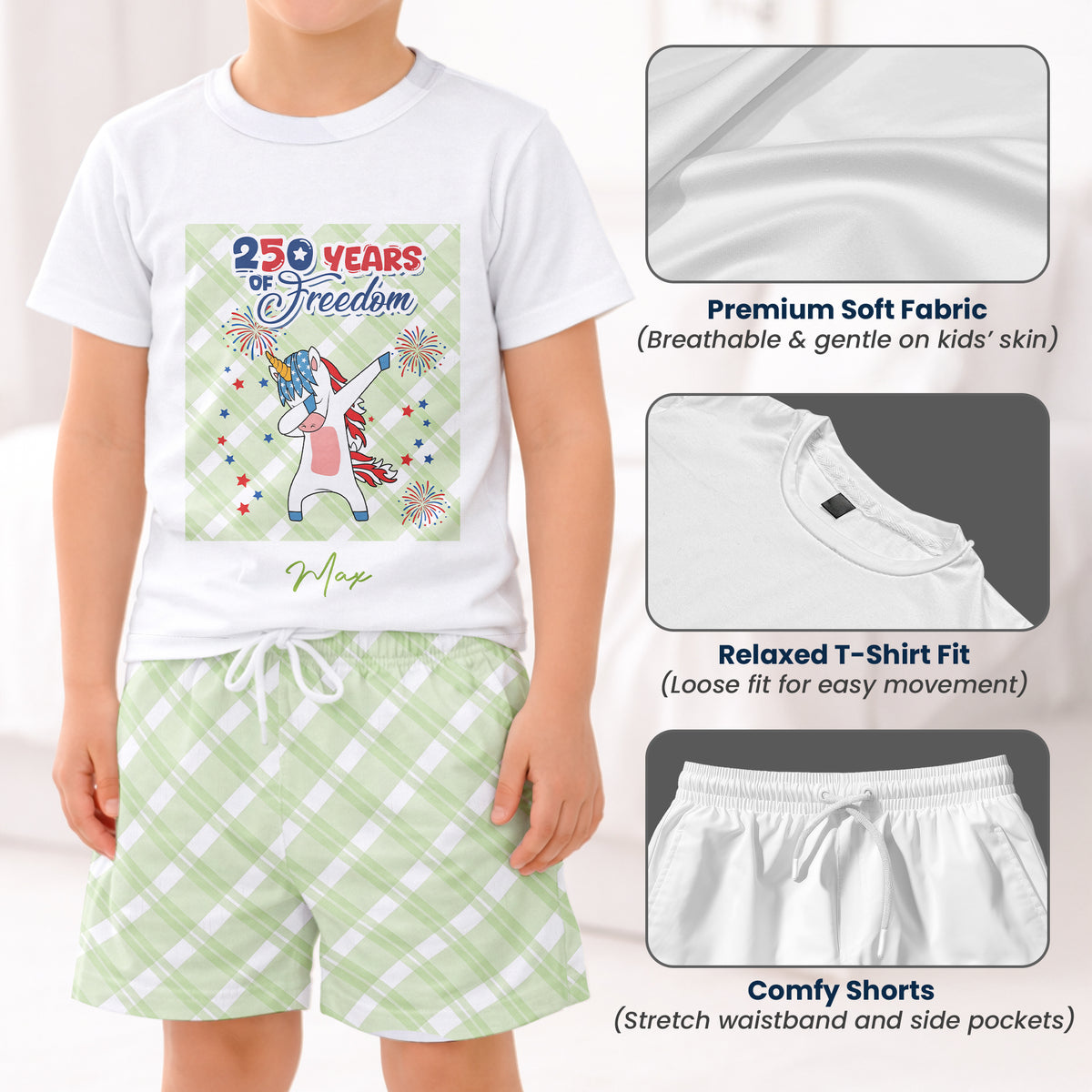 250-Years-Of-Freedom-Kids-Custom-Name-Patriotic-Goose-Personalized-Kids-Clothing-Set-5