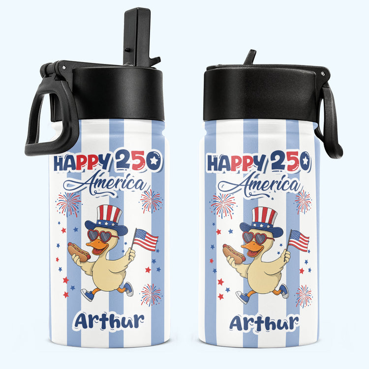 250-Years-Of-Freedom-Kids-Custom-Name-Patriotic-Goose-Personalized-Water-Bottle-1