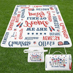 250_Years_Of_Freedom_Patriotic_Repeating_Name_Personalized_Picnic_Blanket_2