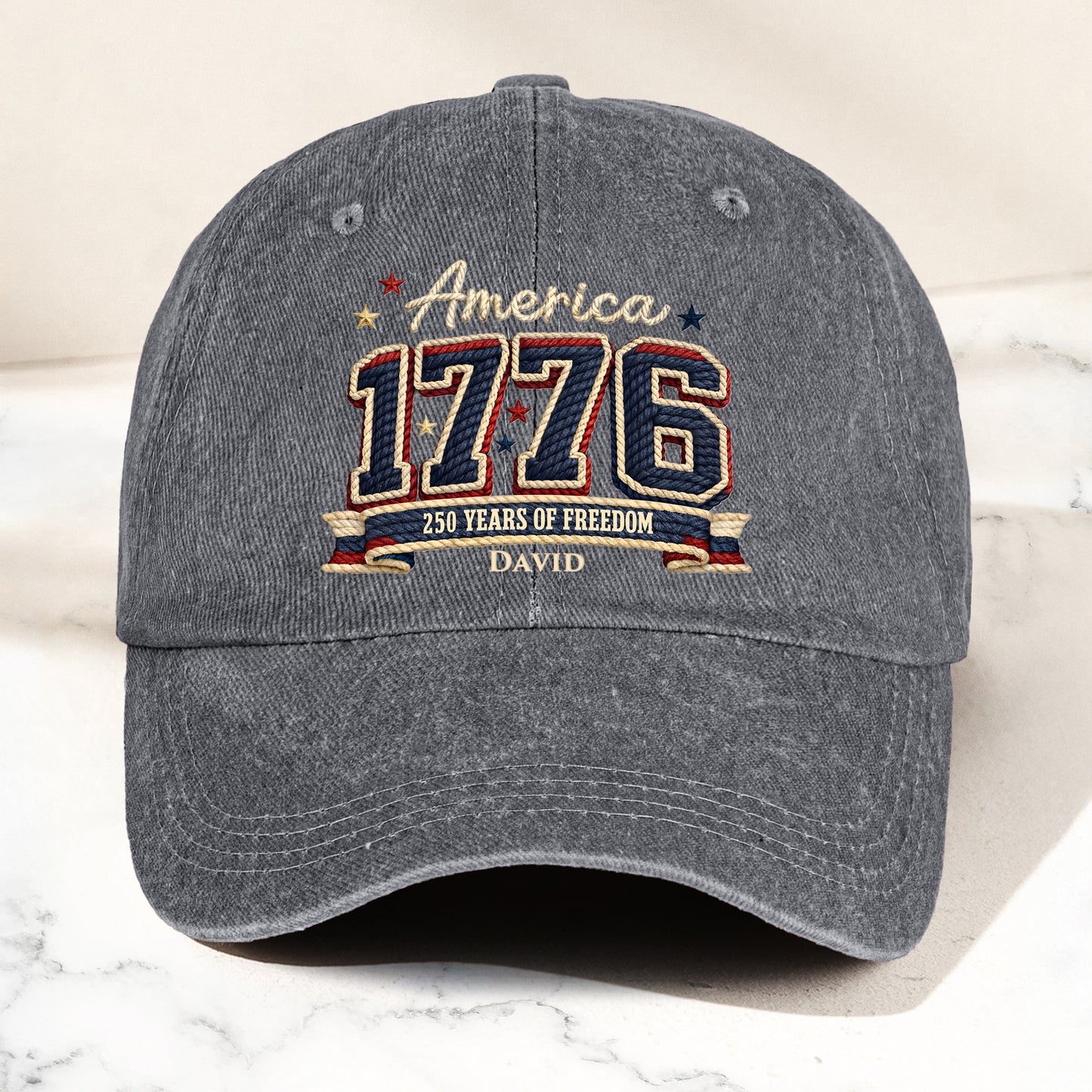 250-Years-Of-Freedom-Personalized-Distressed-Denim-Cap-1