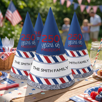 250 Years Of Freedom - Personalized Party Hats