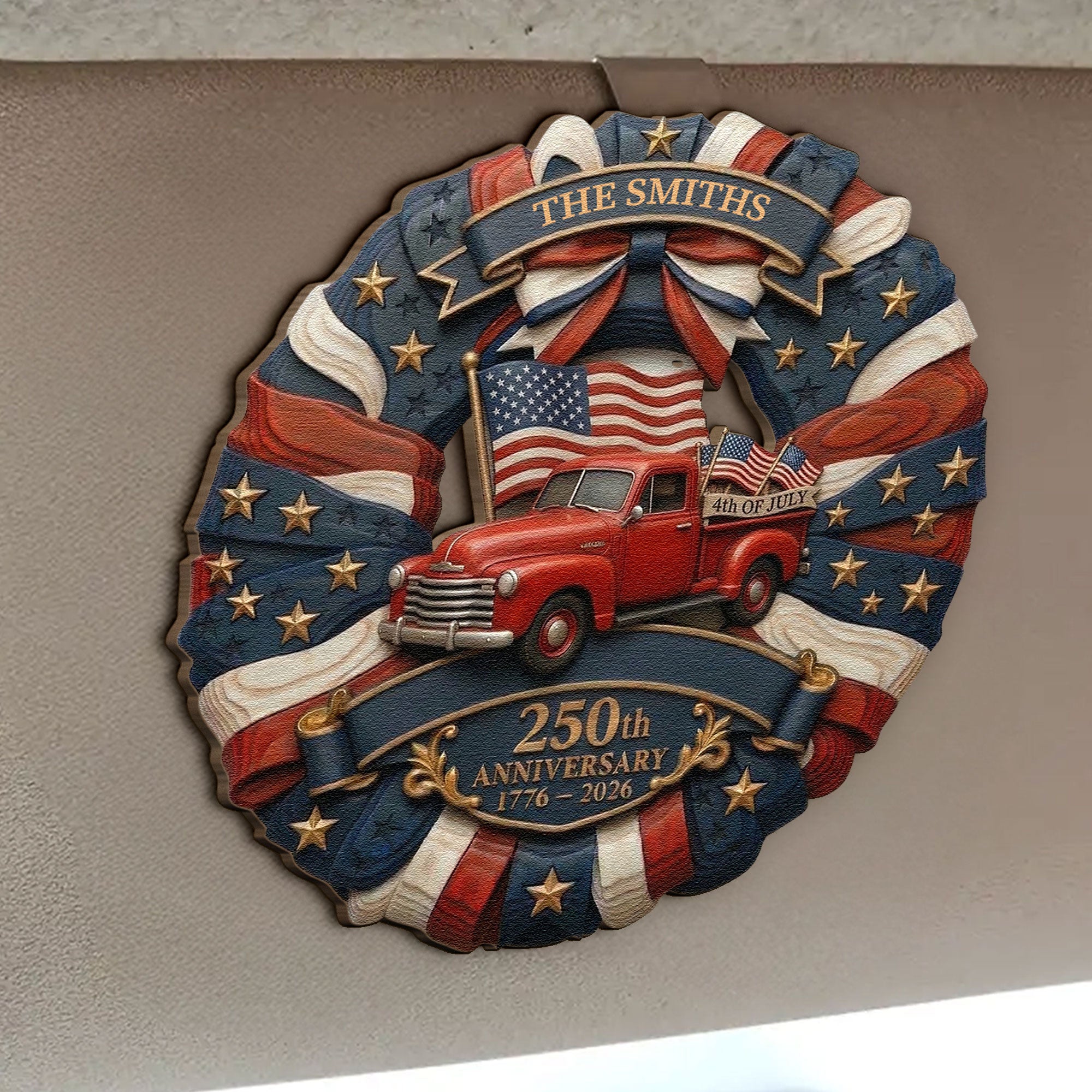 250-Years-Of-Freedom-Usa-Red-Truck-Personalized-Car-Visor-Clip-2