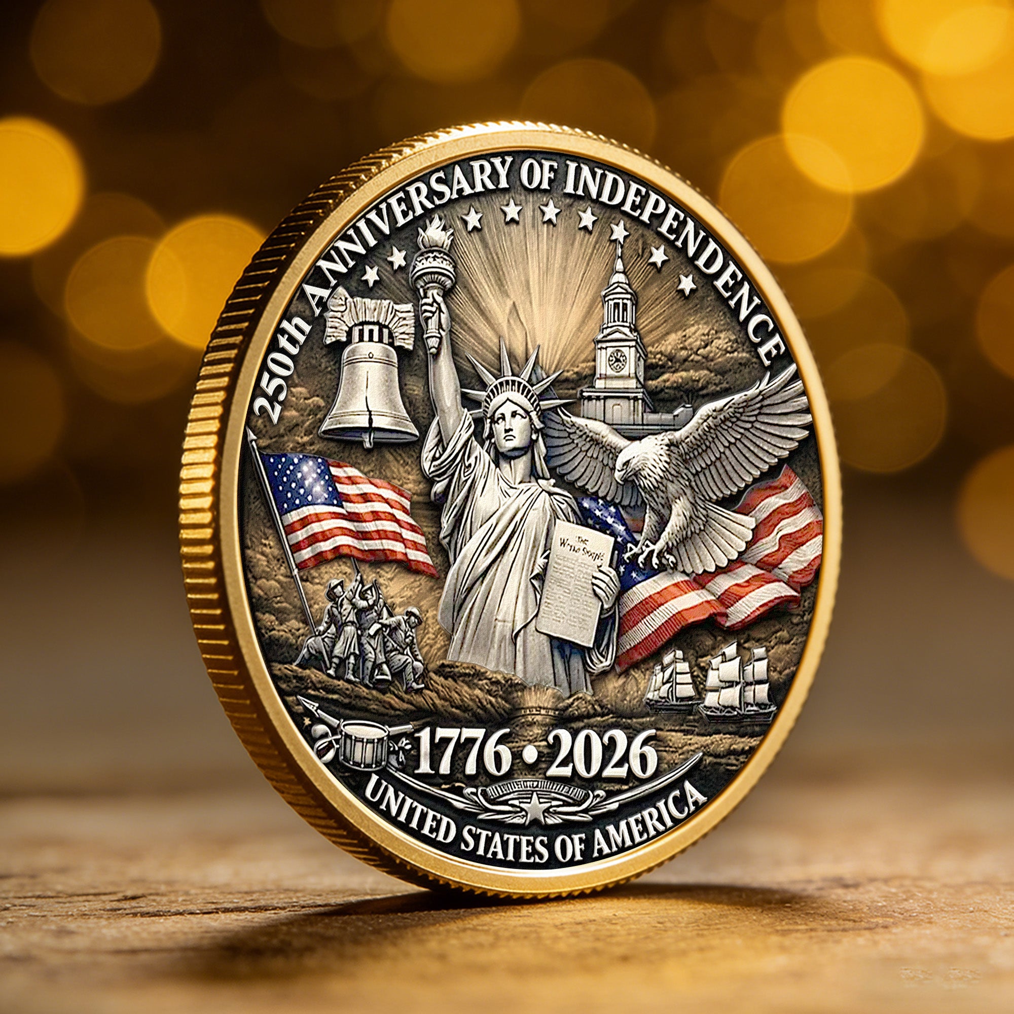 250-Years-Of-Freedom-Vintage-American-Eagle-Personalized-Coin-0