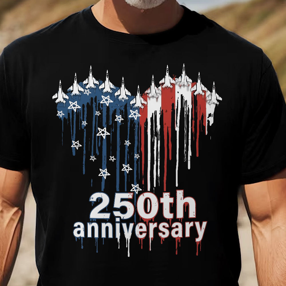 250th Anniversary Jet Fighter Heart USA - Shirt