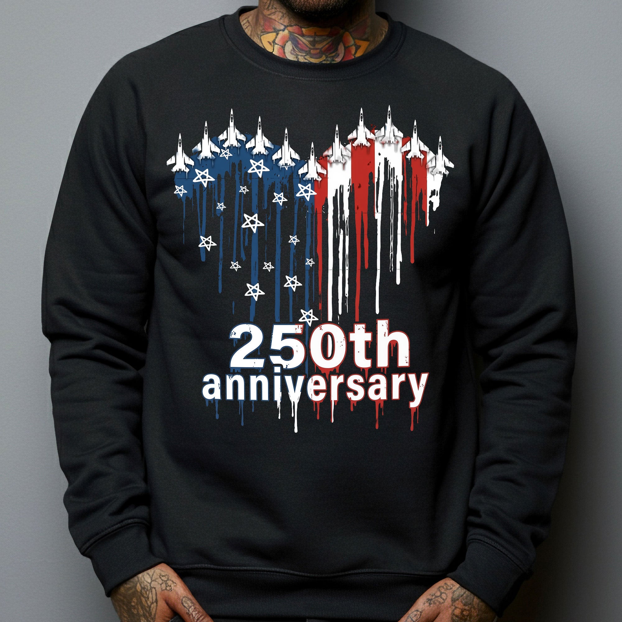 250th Anniversary Jet Fighter Heart USA - Shirt