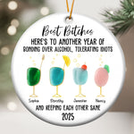 2D Flat Friendship Seaglass - Personalized Ceramic Ornament