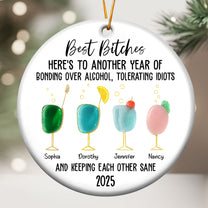 2D Flat Friendship Seaglass - Personalized Ceramic Ornament