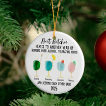 2D Flat Friendship Seaglass - Personalized Ceramic Ornament