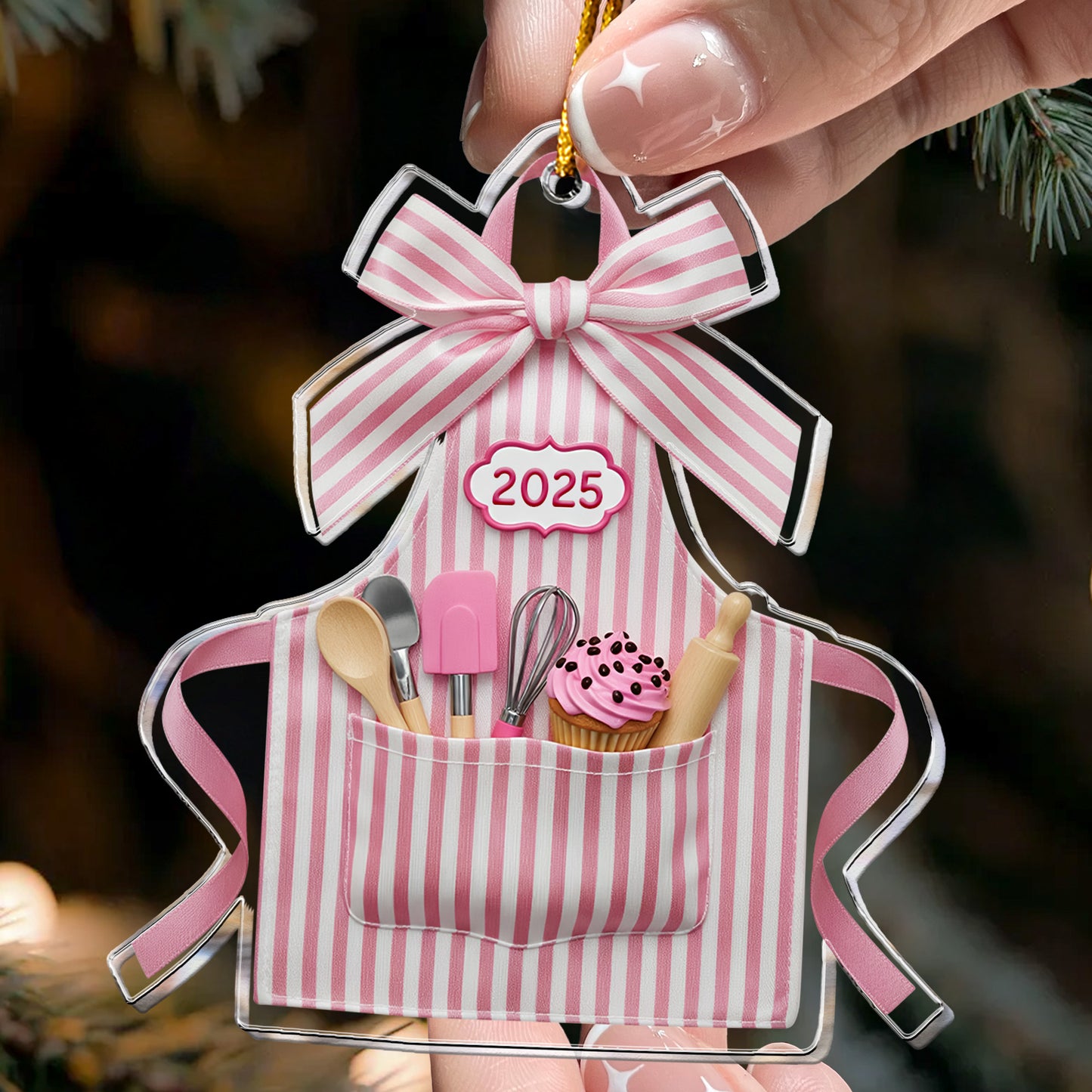 2D Flated Baker Christmas Gifts - Acrylic Ornament