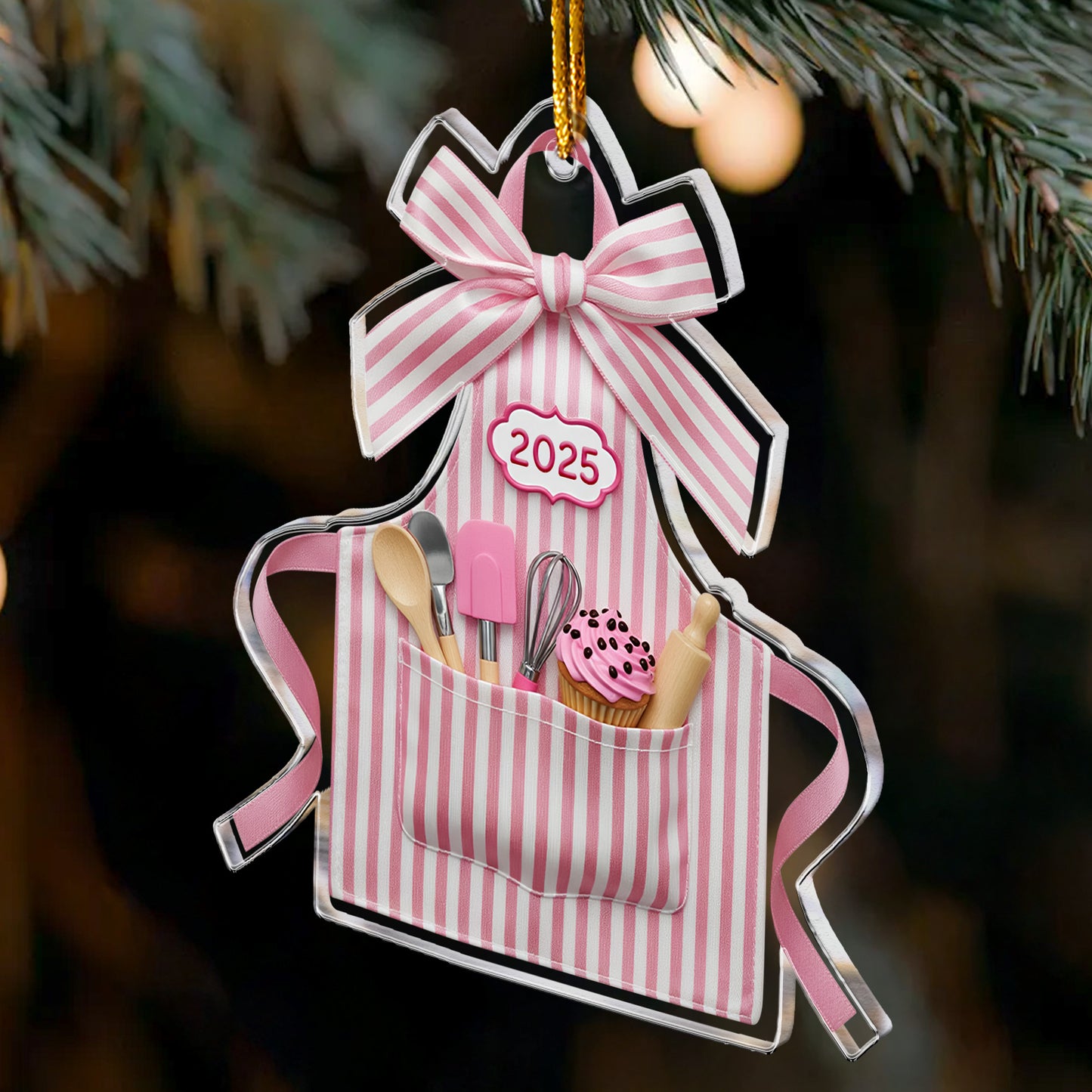 2D Flated Baker Christmas Gifts - Acrylic Ornament