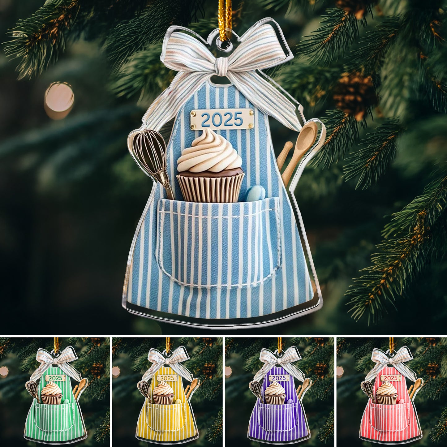 2D Flated Baker Christmas Gifts - Acrylic Ornament