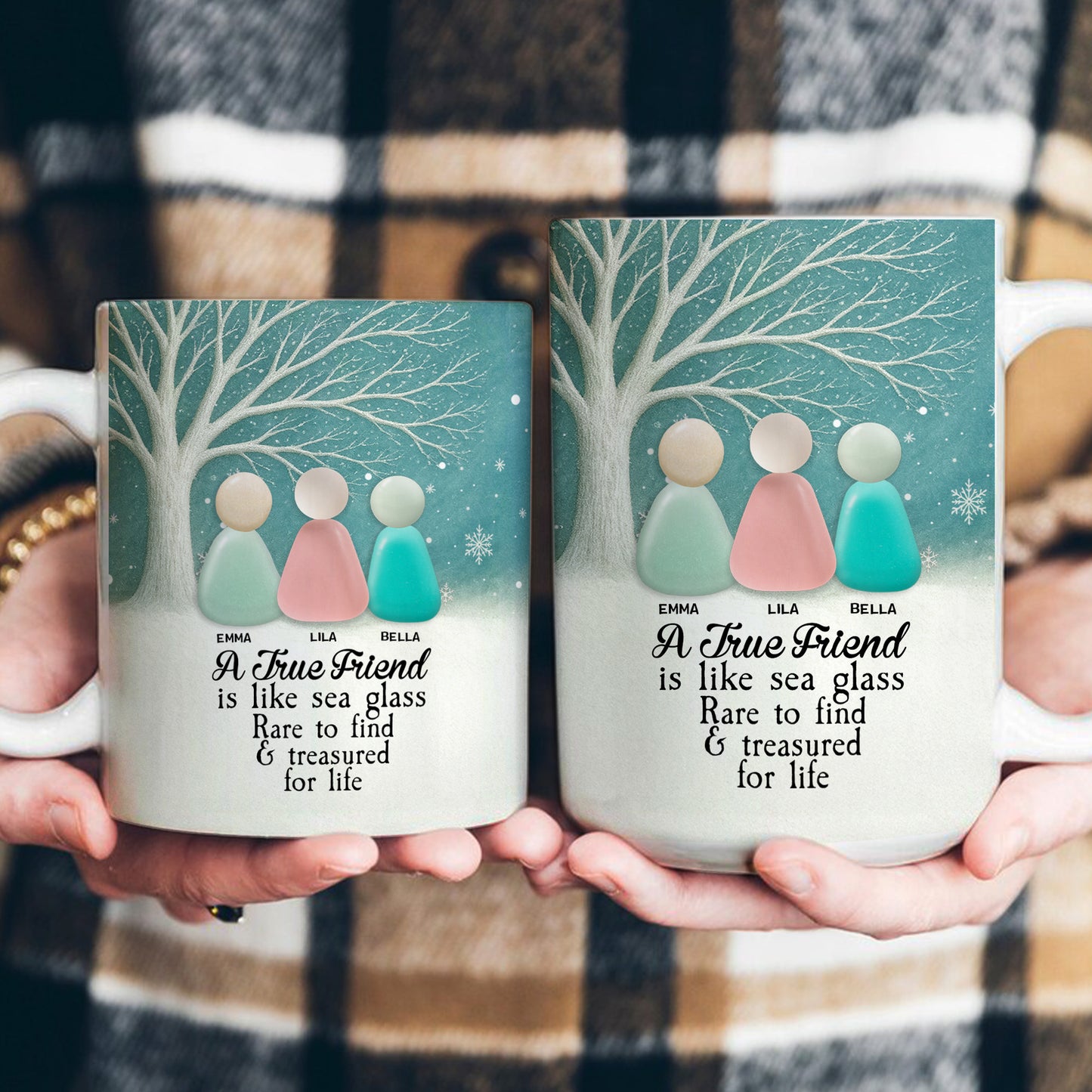 2D Printed Sea Glass - A True Friend Is Like Sea Glass Rare To Find And Treasured For Life - Personalized Mug