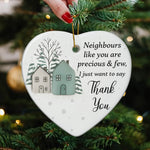 2D Sea Glass Effect Printed Thank You Neighbours Appreciation Bulk Christmas Gifts - Ceramic Ornament