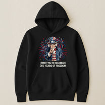 Patchwork Style Usa Uncle Sam Print - Shirt