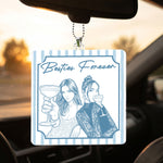 Turn Your Photo Into Art - Friendship Thank You Gift For Besties, Sisters - Personalized Rear View Mirror Accessory 2