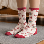 Custom Name & Birth Flower For Her Book Lovers Shh I'm Reading - Personalized Socks 2