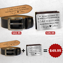 I Licked It, So It's Mine - Personalized Engraved Leather Belt