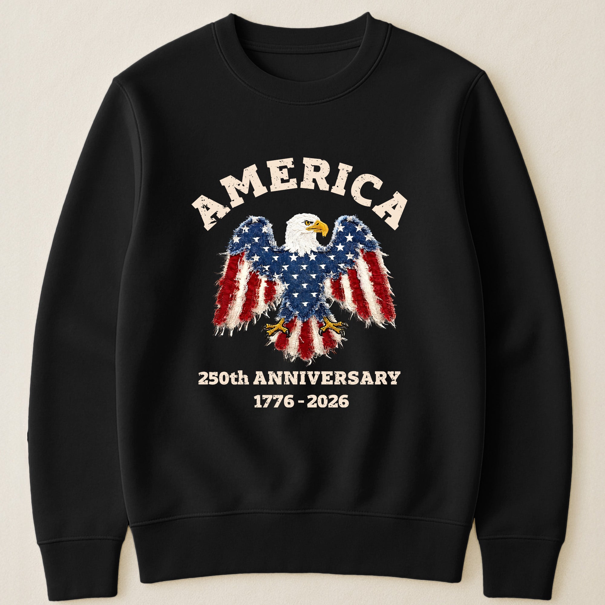 Patchwork Style USA Bald Eagles Print - Shirt
