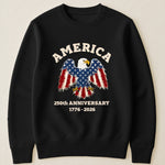 Patchwork Style USA Bald Eagles Print - Shirt