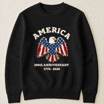 Patchwork Style USA Bald Eagles Print - Shirt