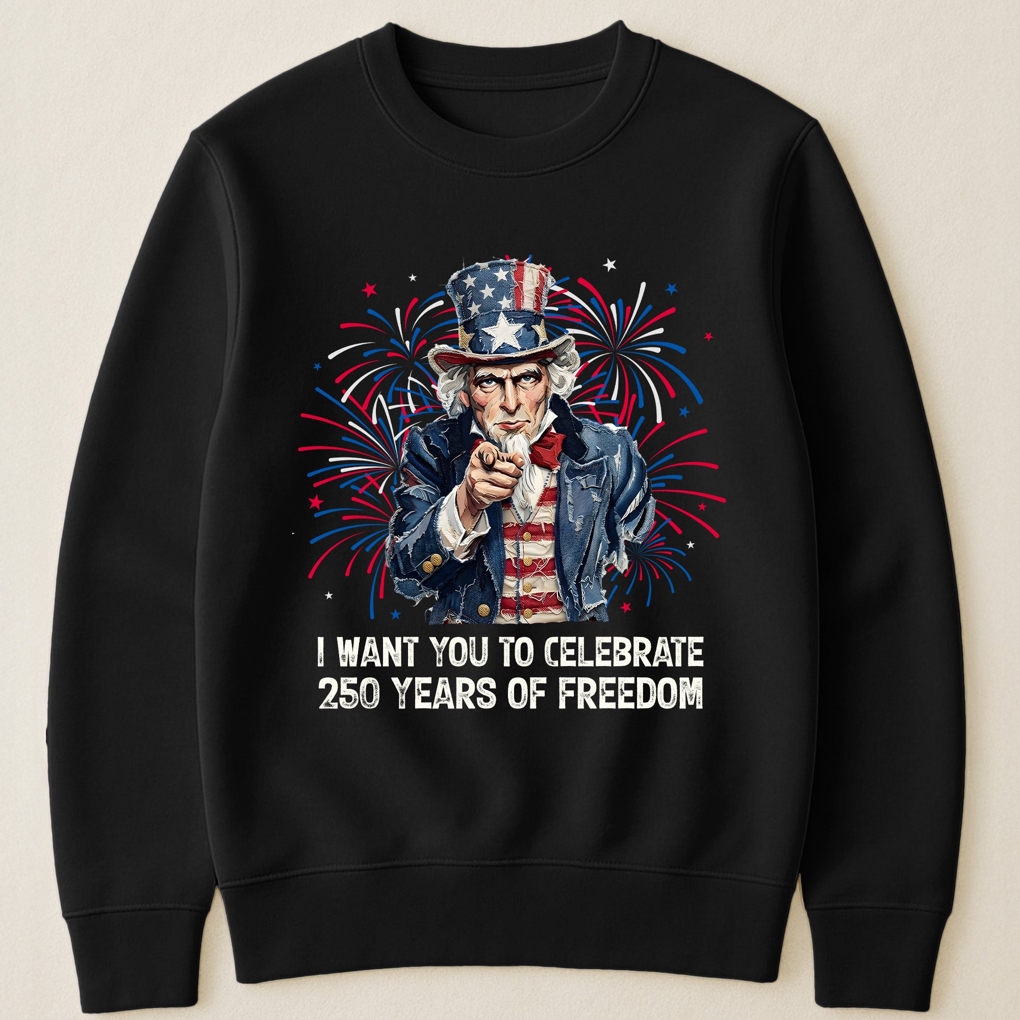 Patchwork Style Usa Uncle Sam Print - Shirt