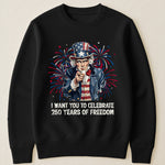 Patchwork Style Usa Uncle Sam Print - Shirt