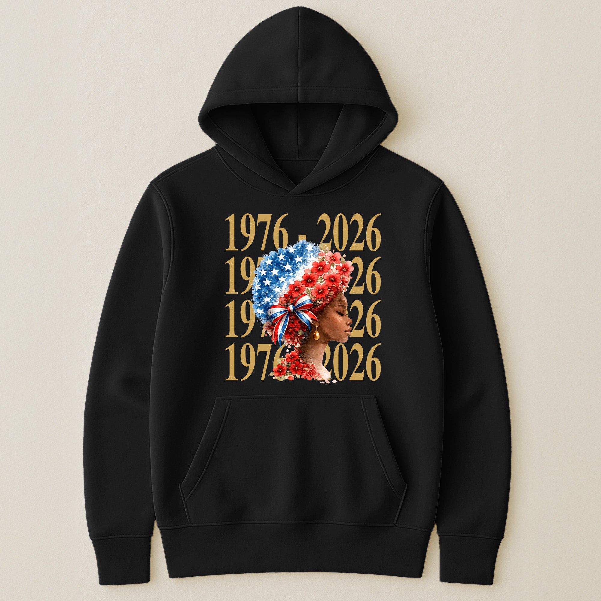 Black Woman Patriotic Afro - Shirt