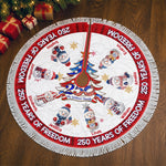America 250Th Anniversary Family Christmas Tree Decor - Personalized Tree Skirt 2