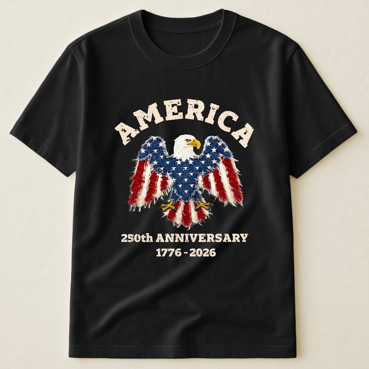 Patchwork Style USA Bald Eagles Print - Shirt