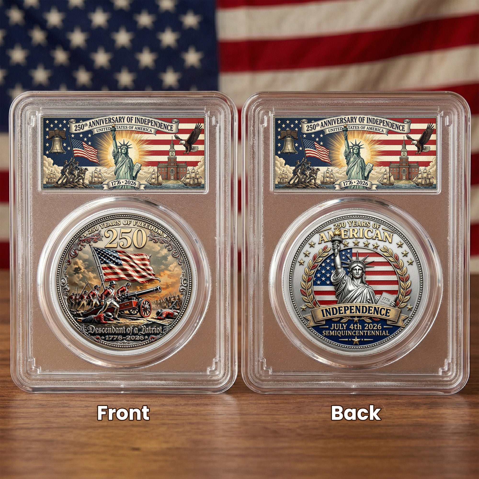 Descendant Of A Patriot - Coin