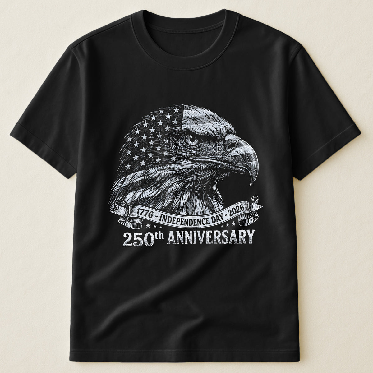 Bald Eagle Usa 250Th Anniversary Monochrome - Shirt
