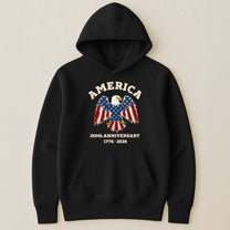 Patchwork Style USA Bald Eagles Print - Shirt