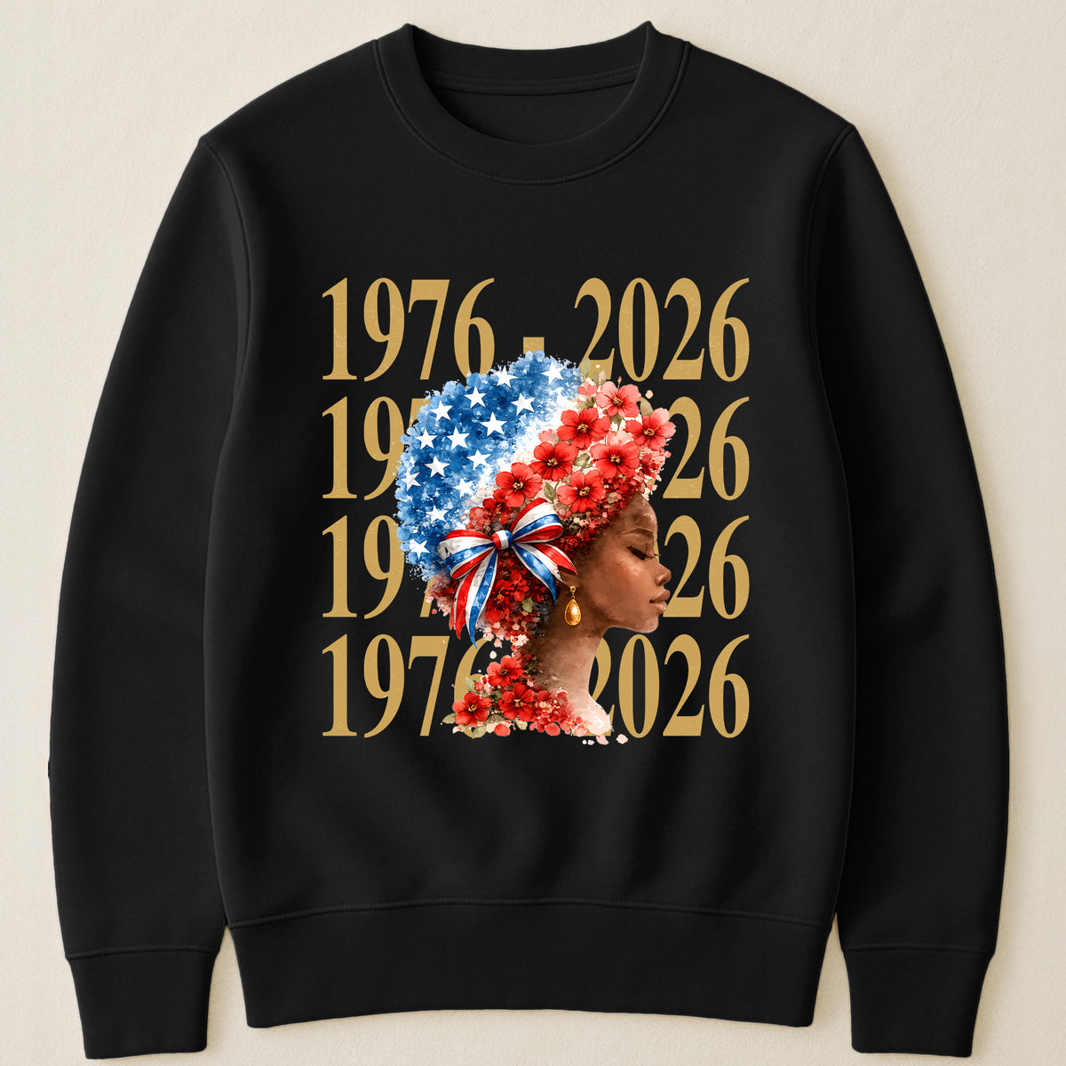 Black Woman Patriotic Afro - Shirt