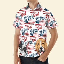 Dog Dad Patriotic America 4th Of July - Personalized Hawaiian Shirt