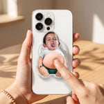 3D Cute Squishy Kid & Baby - Custom Face - Personalized Phone Grip
