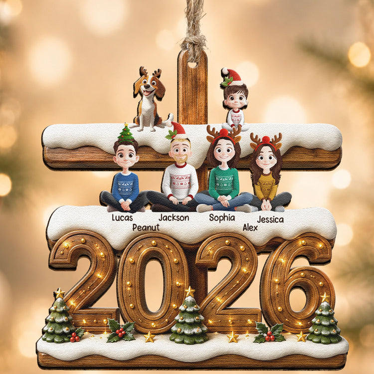 3D-Effect-Christmas-Family-And-Dog-Cat-Personalized-Ornament-1