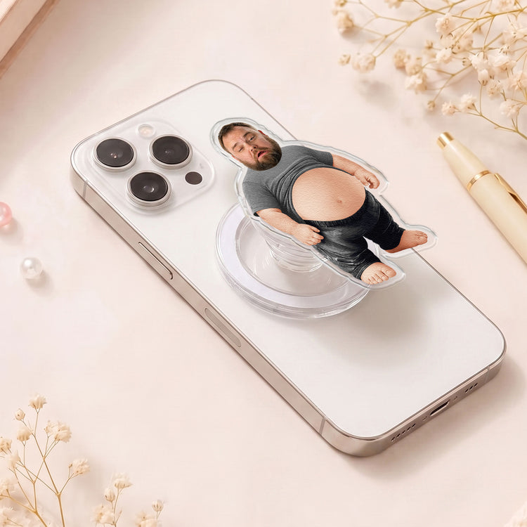 3D-Squishy-Cute-Big-Belly-Dad-Bod-For-Him,-Dad,-Boss,-Husband,-Coworker-Personalized-Phone-Grip-3
