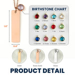 Custom Name Birth Flower & Birthstone Necklace - Gifts for Hers