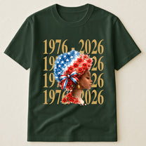 Black Woman Patriotic Afro - Shirt