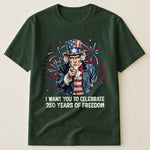 Patchwork Style Usa Uncle Sam Print - Shirt