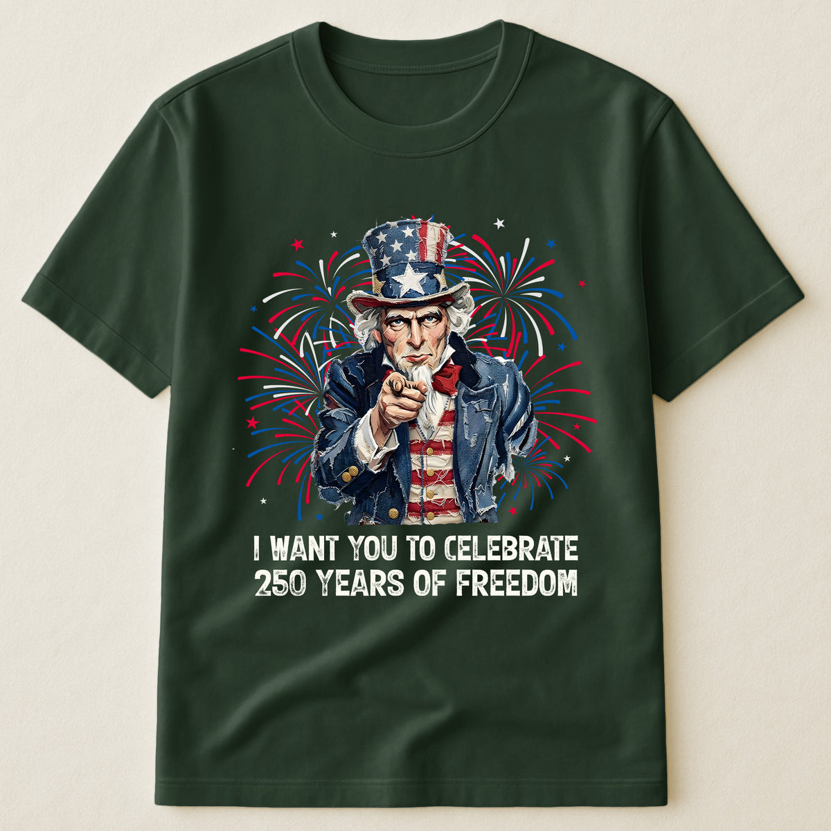Patchwork Style Usa Uncle Sam Print - Shirt