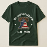 Patchwork Style USA Liberty Bell Print - Shirt