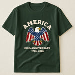 Patchwork Style USA Bald Eagles Print - Shirt