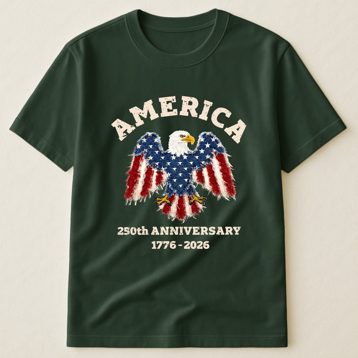 Patchwork Style USA Bald Eagles Print - Shirt